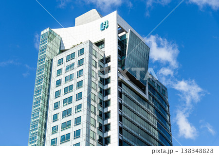 Low-angle view of the Fubon Financial Holding building in Taipei, Taiwan. The Fubon Financial Holding building in Taipei, Taiwan. Low-angle view of the Fubon Financial Holding building in Taipei, Taiwan. The Fubon Financial Holding building in Taipei, Taiwan. 138348828