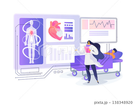 Healthcare Patient Digital Twin abstract concept vector illustration. 138348920