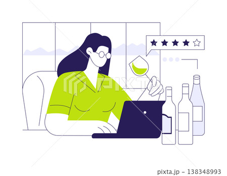 Wine tasting class isolated cartoon vector illustrations. Wine tasting class isolated cartoon vector illustrations. 138348993