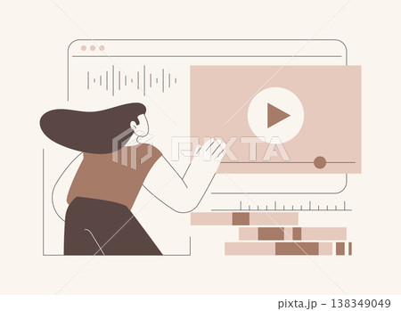 Editing video isolated cartoon vector illustrations. Editing video isolated cartoon vector illustrations. 138349049