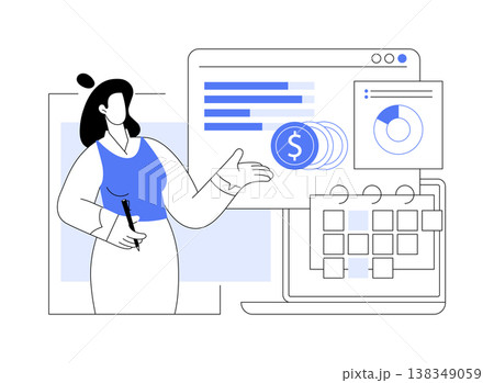 Year-End Financial Summary abstract concept vector illustration. 138349059