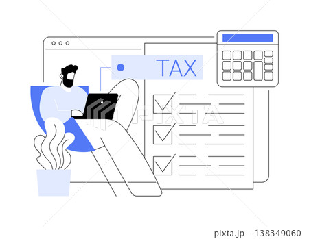 Freelance Tax Organizer abstract concept vector illustration. Freelance Tax Organizer abstract concept vector illustration. 138349060