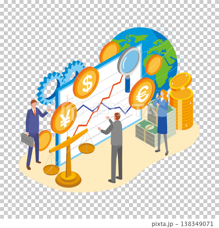 Illustration of foreign exchange trading 138349071