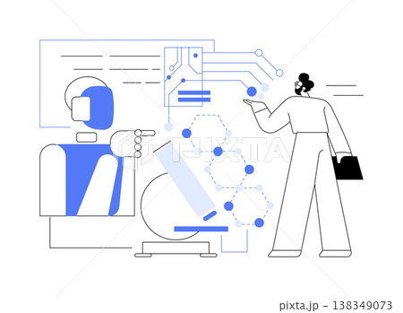 AI-Intelligent AI-Powered Alternative Protein Design abstract concept vector illustration. 138349073