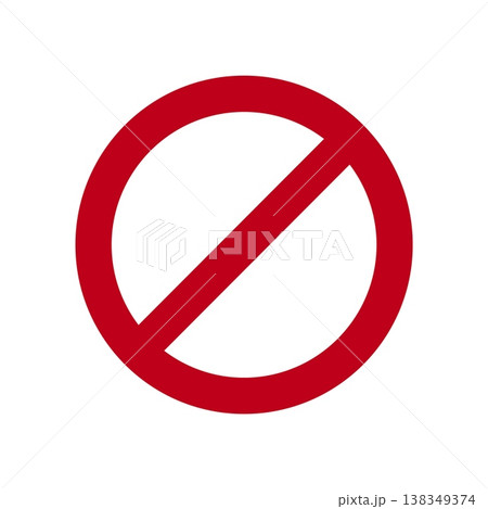 Prohibition no entry sign featuring a bold red circle with a diagonal bar, isolated on a transparent background in a clean flat style, suitable for safety instructions, access restriction notices Prohibition no entry sign featuring a bold red circle with a diagonal bar, isolated on a transparent background in a clean flat style, suitable for safety instructions, access restriction notices 138349374