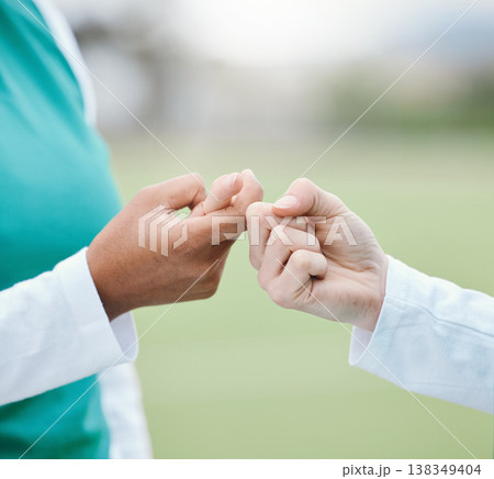 Hands, teamwork and unity with sports people closeup on a field or court for a game of competition. Fitness, deaf and sign language with an athlete team talking at training for planning or strategy Hands, teamwork and unity with sports people closeup on a field or court for a game of competition. Fitness, deaf and sign language with an athlete team talking at training for planning or strategy 138349404