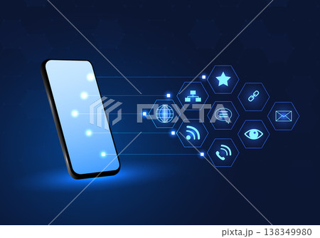 Smartphone technology that allows quick access to online smart technology, both information business information or sending emails to customers conveniently and quickly 138349980