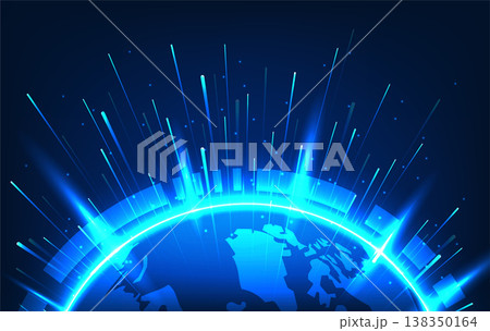 Earth technology background technology is all over the world as a communication system. internet system that comes to help do international business and storage technology within the network 138350164