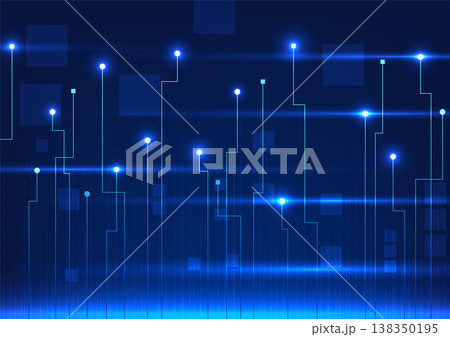 Circuit board technology background It is a vector illustration that uses technology circuit board lines with an attractive composition of elements highlighted in a dark blue tone. 138350195