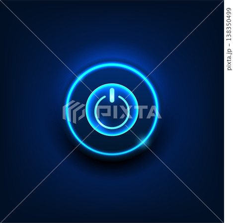 High tech switch button technology background It is a switch button used to control the on-off technology. switch button modern design simple and elegant technology background poster 138350499