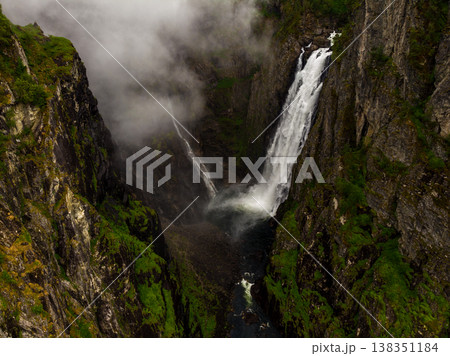 Voringsfossen waterfall, Mabodalen canyon Norway Voringsfossen waterfall, Mabodalen canyon Norway 138351184