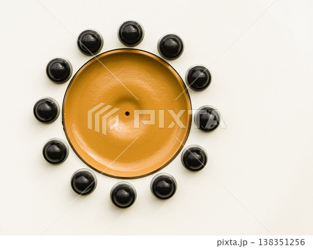 Close up of yellow detailed black bolts Close up of yellow detailed black bolts 138351256