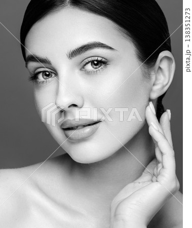 Portrait beautiful young woman with clean fresh skin 138351273