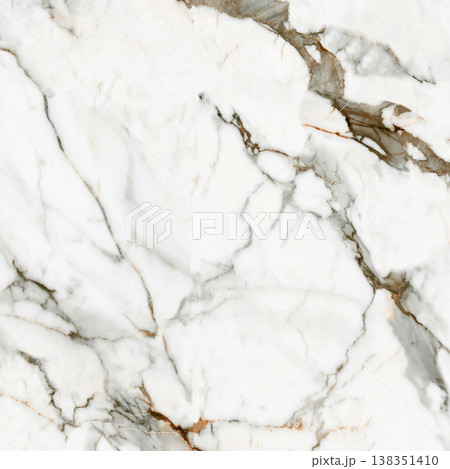 White Carrara Marble Texture Background With Curly Grey-Colored Veins 138351410