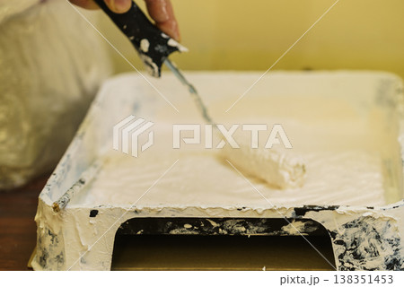 White paint with essentials equipment 138351453
