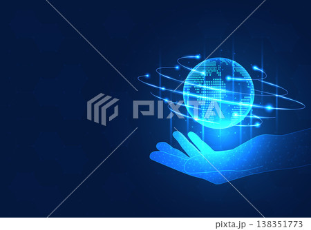 Businessman hand holding the globe Referred to businessmen who bring technology to help manage the management of the company. Let the company grow and expand its business overseas to increase sales. Businessman hand holding the globe Referred to businessmen who bring technology to help manage the management of the company. Let the company grow and expand its business overseas to increase sales. 138351773