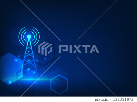 Transmission tower technology with alluring elements It is a technology for transmitting signals into electronic devices to enable communication and access to the Internet 138351972