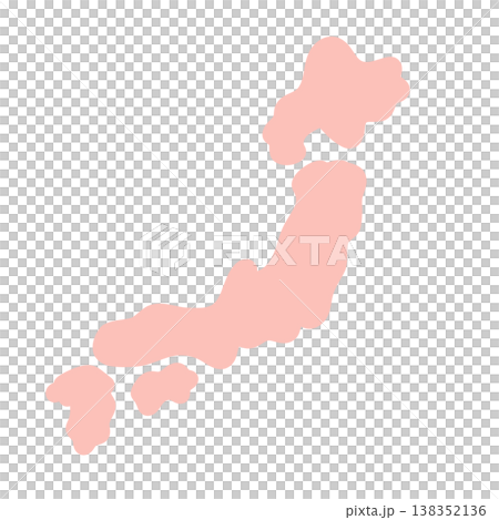 日本粉紅色地圖（插圖） 138352136