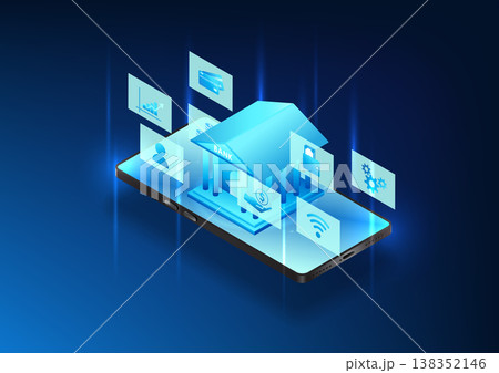 Smartphone technology, mobile screen is a bank Shows how to conduct financial transactions via mobile phone using the internet. including money transfers, product payments, investments Smartphone technology, mobile screen is a bank Shows how to conduct financial transactions via mobile phone using the internet. including money transfers, product payments, investments 138352146