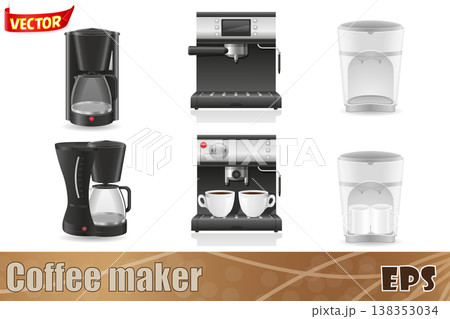 coffee maker vector illustration isolated on white background coffee maker vector illustration isolated on white background 138353034
