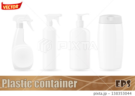 plastic bottle vector illustration isolated on white background 138353044