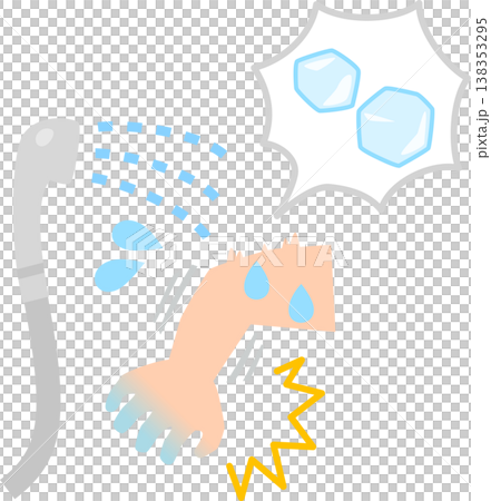 Arms that have been doused in cold water in the shower Arms that have been doused in cold water in the shower 138353295