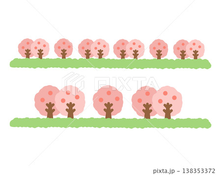 桜の木　イラストセット 138353372