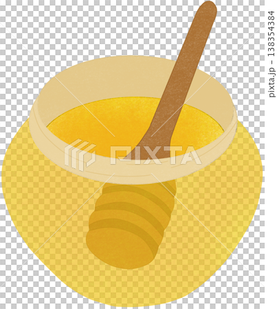 yellow honey natural with with honey dipper yellow honey natural with with honey dipper 138354384