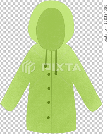 green raincoat 138354389