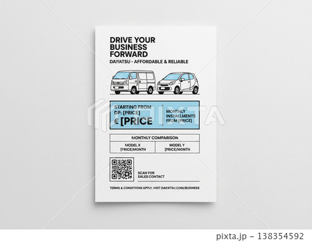 Automotive Business Flyer Clean Modern Layout Template 138354592