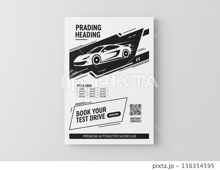 Minimal Automotive Poster Black White Clean Layout Minimal Automotive Poster Black White Clean Layout 138354595