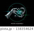 Micro Assembly Robotic Hand Futuristic Industry Concept 138354624