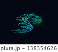Futuristic Data Driven Robotic Arm Digital Flow Concept 138354626