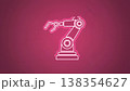Minimal Neon Robotic Arm Pink Technology Background 138354627