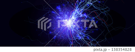 Neuron Firing Human Brain Neural Network Innovate Science Technology Background. Medical Neurology Bio Tech Scientific Research Banner Flash Glow Fractal. Blue AI Digital Net. Vector Illustration Neuron Firing Human Brain Neural Network Innovate Science Technology Background. Medical Neurology Bio Tech Scientific Research Banner Flash Glow Fractal. Blue AI Digital Net. Vector Illustration 138354828