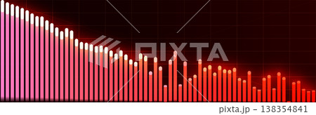 Stock Downturn Trend Red Graph Report. Downward Growth Financial Crisis Chart. Global Finance Collapse. Sanctions Tariffs Consequences, Trade War, Presentation Background Design. Vector Illustration 138354841