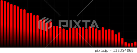 Stock Downturn Trend Red Graph Report. Downward Growth Financial Crisis Chart. Global Finance Collapse. Sanctions Tariffs Consequences, Trade War, Presentation Background Design. Vector Illustration 138354869