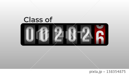 Class 2026 retro speedometer display design, graduation milestone, modern academic celebration. School banner, senior announcement, alumni poster, event invite, minimal Vector illustration Class 2026 retro speedometer display design, graduation milestone, modern academic celebration. School banner, senior announcement, alumni poster, event invite, minimal Vector illustration 138354875