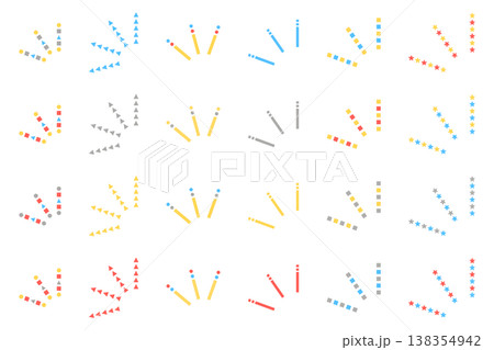 ポップで明るい強調マークセット 138354942