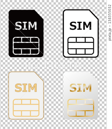 SIM卡圖示集 SIM卡圖示集 138355032