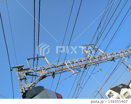 鉄道のある町の空 鉄道のある町の空 138355407