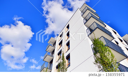 Apartments in residential complex. Housing structure at modern house. Architecture for property investment. and architecture details. Urban abstract - windows of apartment building. Apartments in residential complex. Housing structure at modern house. Architecture for property investment. and architecture details. Urban abstract - windows of apartment building. 138355971