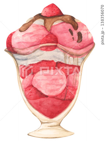 Strawberry Ice Cream Sundae in a Bowl Strawberry Ice Cream Sundae in a Bowl 138356070