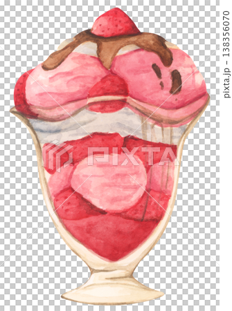 Strawberry Ice Cream Sundae in a Bowl Strawberry Ice Cream Sundae in a Bowl 138356070