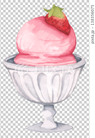 Strawberry Ice Cream Sundae in a Bowl Strawberry Ice Cream Sundae in a Bowl 138356075