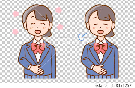 高中女生把手放在肚子上 | 月經、便秘、恢復 138356257