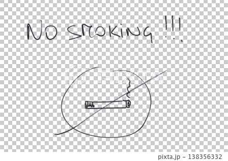 the smoking ban drawn with a marker 138356332
