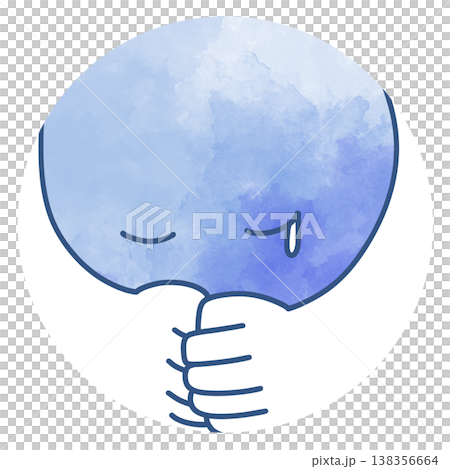 Round watercolor sad arm solid design Round watercolor sad arm solid design 138356664
