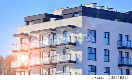 Apartments in residential complex. Housing structure at modern house. Architecture for property investment. and architecture details. Urban abstract - windows of apartment building. Apartments in residential complex. Housing structure at modern house. Architecture for property investment. and architecture details. Urban abstract - windows of apartment building. 138356832