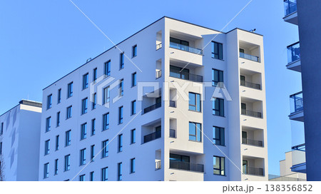 Apartments in residential complex. Housing structure at modern house. Architecture for property investment. and architecture details. Urban abstract - windows of apartment building. Apartments in residential complex. Housing structure at modern house. Architecture for property investment. and architecture details. Urban abstract - windows of apartment building. 138356852